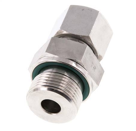 G 3/4'' mâle x 14S Bague coupante droite en acier inoxydable avec joint FKM 630 Bar DIN 2353