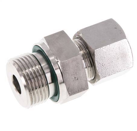 G 3/4'' mâle x 14S Bague coupante droite en acier inoxydable avec joint FKM 630 Bar DIN 2353