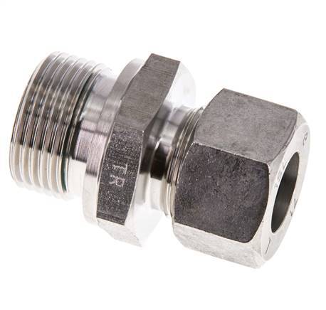 G 3/4'' mâle x 15L Bague coupante droite en acier inoxydable avec joint FKM 315 Bar DIN 2353