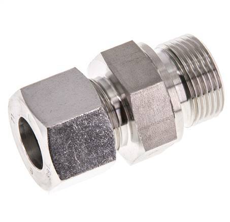 G 3/4'' mâle x 16S Bague coupante droite en acier inoxydable avec joint FKM 400 Bar DIN 2353