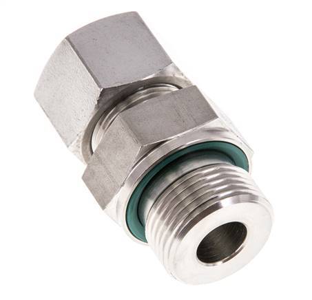 G 3/4'' mâle x 16S Bague coupante droite en acier inoxydable avec joint FKM 400 Bar DIN 2353