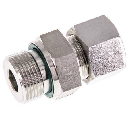 G 3/4'' mâle x 16S Bague coupante droite en acier inoxydable avec joint FKM 400 Bar DIN 2353