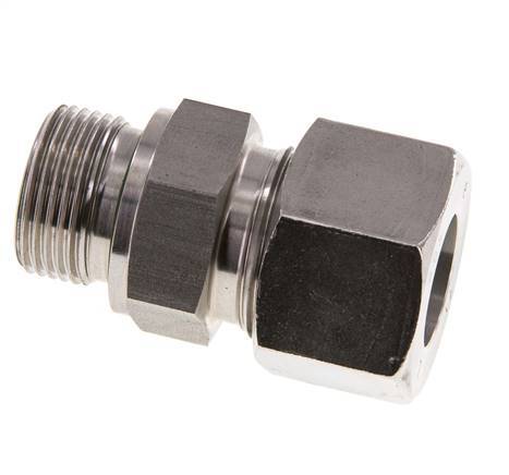 G 3/4'' mâle x 20S Bague coupante droite en acier inoxydable avec joint FKM 400 Bar DIN 2353