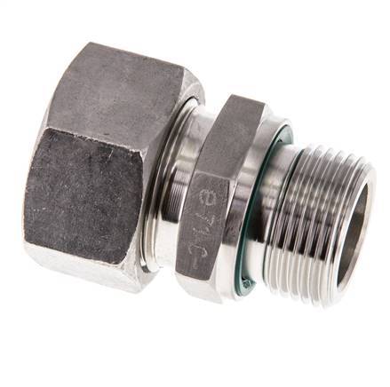 G 3/4'' Male x 22L Anneau de coupe droit en acier inoxydable avec joint FKM 160 Bar DIN 2353