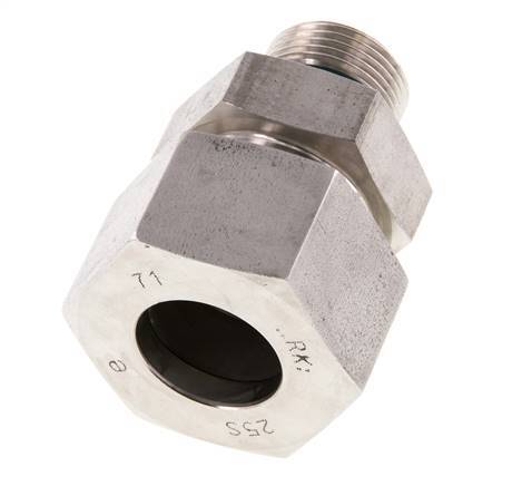 G 3/4'' Male x 25S Anneau de coupe droit en acier inoxydable avec joint FKM 400 Bar DIN 2353