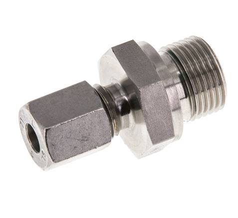 G 3/8'' mâle x 6L Anneau de coupe droit en acier inoxydable avec joint FKM 315 Bar DIN 2353