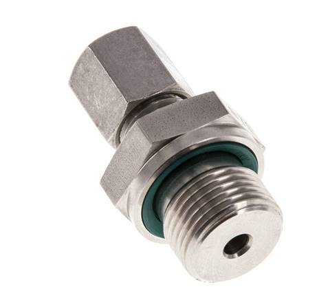 G 3/8'' mâle x 6L Anneau de coupe droit en acier inoxydable avec joint FKM 315 Bar DIN 2353