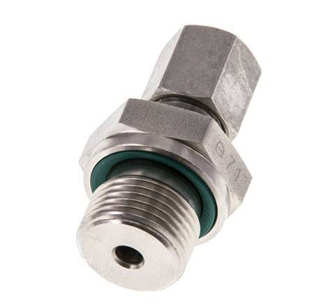 G 3/8'' mâle x 6L Anneau de coupe droit en acier inoxydable avec joint FKM 315 Bar DIN 2353