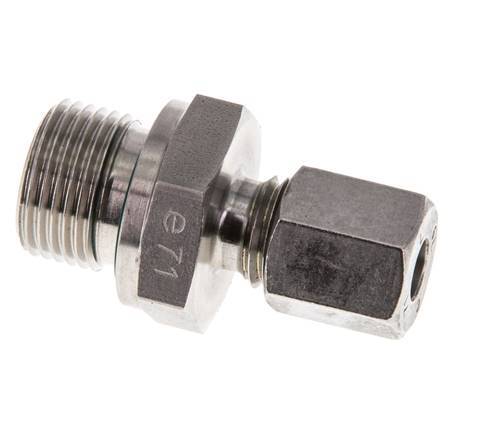 G 3/8'' mâle x 6L Anneau de coupe droit en acier inoxydable avec joint FKM 315 Bar DIN 2353