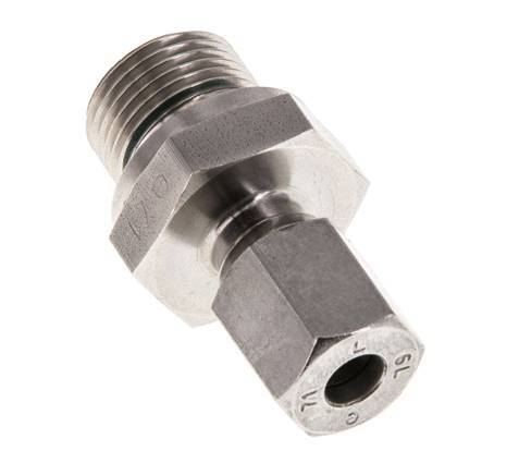 G 3/8'' mâle x 6L Anneau de coupe droit en acier inoxydable avec joint FKM 315 Bar DIN 2353