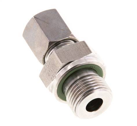 G 3/8'' mâle x 6S Anneau de coupe droit en acier inoxydable avec joint FKM 630 Bar DIN 2353