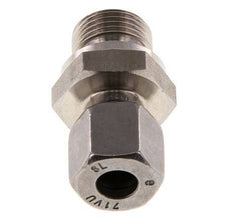 G 3/8'' mâle x 8L Bague coupante droite en acier inoxydable avec joint FKM 315 Bar DIN 2353