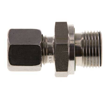 G 3/8'' mâle x 8L Bague coupante droite en acier inoxydable avec joint FKM 315 Bar DIN 2353