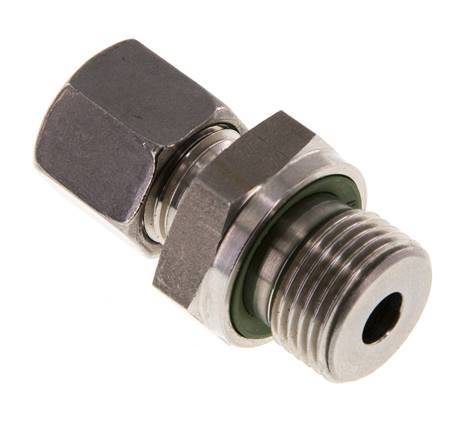 G 3/8'' mâle x 8L Bague coupante droite en acier inoxydable avec joint FKM 315 Bar DIN 2353