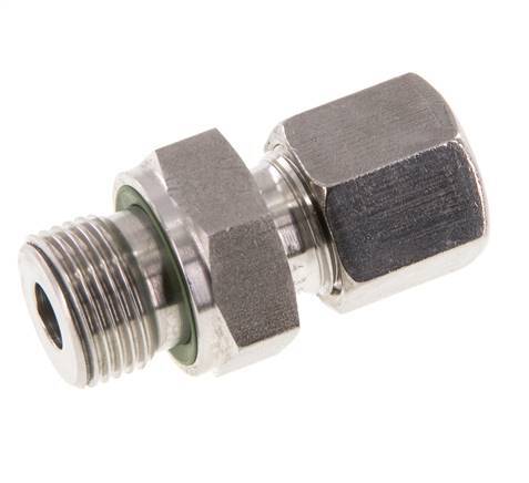 G 3/8'' mâle x 8S Anneau de coupe droit en acier inoxydable avec joint FKM 630 Bar DIN 2353