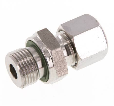 G 3/8'' Male x 10L Stainless steel Straight Cutting Ring with FKM Seal 315 Bar DIN 2353