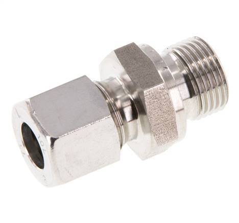 G 3/8'' mâle x 10L Bague coupante droite en acier inoxydable avec joint FKM 315 Bar DIN 2353