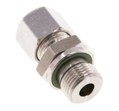 G 3/8'' mâle x 10L Bague coupante droite en acier inoxydable avec joint FKM 315 Bar DIN 2353