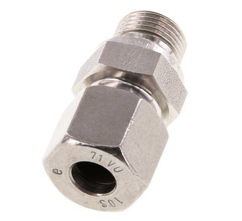 G 3/8'' mâle x 10S Bague coupante droite en acier inoxydable avec joint FKM 630 Bar DIN 2353