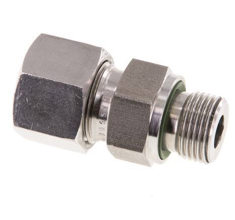 G 3/8'' Male x 12S Anneau de coupe droit en acier inoxydable avec joint FKM 630 Bar DIN 2353