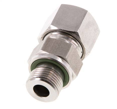 G 3/8'' Male x 12S Anneau de coupe droit en acier inoxydable avec joint FKM 630 Bar DIN 2353