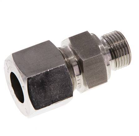 G 3/8'' mâle x 14S Anneau de coupe droit en acier inoxydable avec joint FKM 630 Bar DIN 2353
