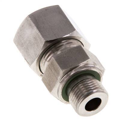 G 3/8'' mâle x 14S Anneau de coupe droit en acier inoxydable avec joint FKM 630 Bar DIN 2353