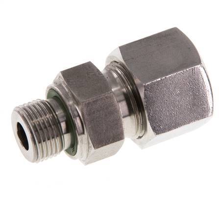 G 3/8'' mâle x 14S Anneau de coupe droit en acier inoxydable avec joint FKM 630 Bar DIN 2353