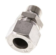 G 3/8'' mâle x 15L Bague coupante droite en acier inoxydable avec joint FKM 315 Bar DIN 2353