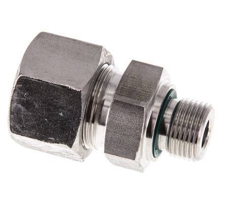 G 3/8'' Male x 16S Anneau de coupe droit en acier inoxydable avec joint FKM 400 Bar DIN 2353