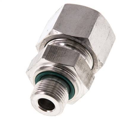 G 3/8'' Male x 16S Anneau de coupe droit en acier inoxydable avec joint FKM 400 Bar DIN 2353