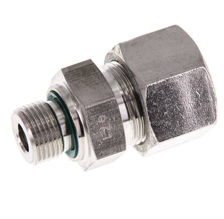 G 3/8'' Male x 16S Anneau de coupe droit en acier inoxydable avec joint FKM 400 Bar DIN 2353