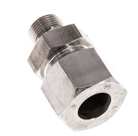 G 3/8'' Male x 16S Anneau de coupe droit en acier inoxydable avec joint FKM 400 Bar DIN 2353