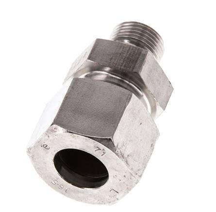 G 3/8'' Male x 16S Anneau de coupe droit en acier inoxydable avec joint FKM 400 Bar DIN 2353