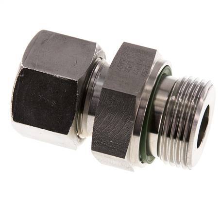 G 1'' Male x 20S Anneau de coupe droit en acier inoxydable avec joint FKM 400 Bar DIN 2353