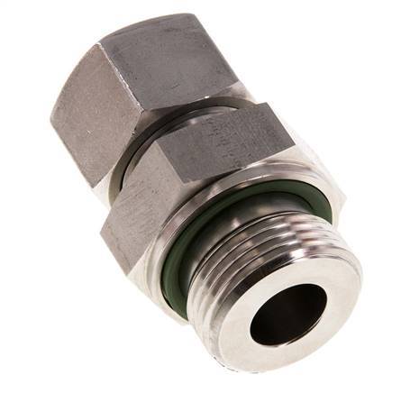 G 1'' Male x 20S Stainless steel Straight Cutting Ring with FKM Seal 400 Bar DIN 2353