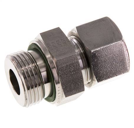 G 1'' Male x 20S Anneau de coupe droit en acier inoxydable avec joint FKM 400 Bar DIN 2353
