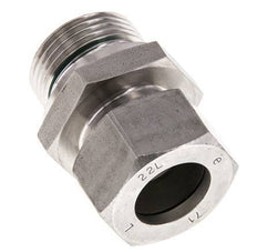 G 1'' mâle x 22L Anneau de coupe droit en acier inoxydable avec joint FKM 160 Bar DIN 2353