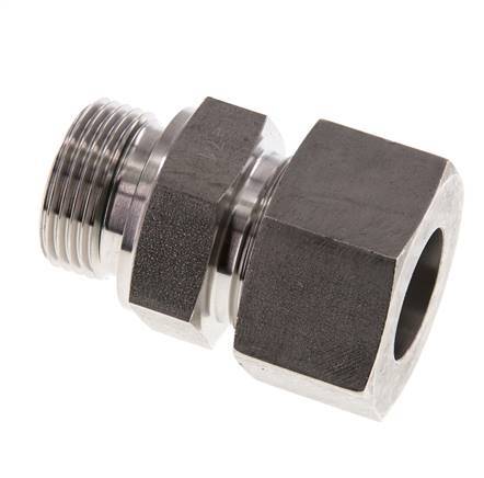 G 1'' Male x 25S Anneau de coupe droit en acier inoxydable avec joint FKM 400 Bar DIN 2353