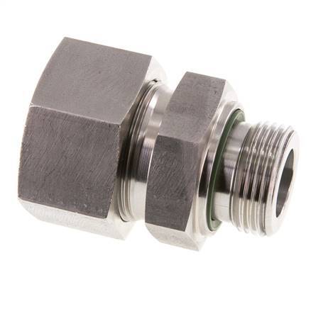 G 1'' Male x 30S Stainless steel Straight Cutting Ring with FKM Seal 400 Bar DIN 2353