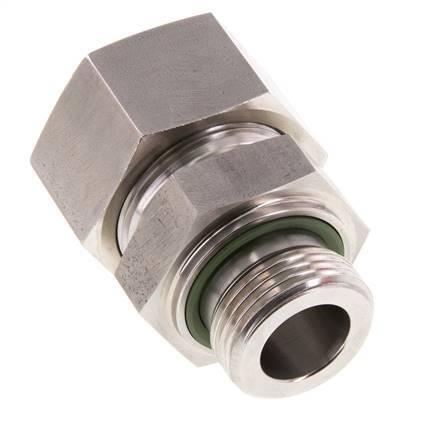 G 1'' Male x 30S Anneau de coupe droit en acier inoxydable avec joint FKM 400 Bar DIN 2353