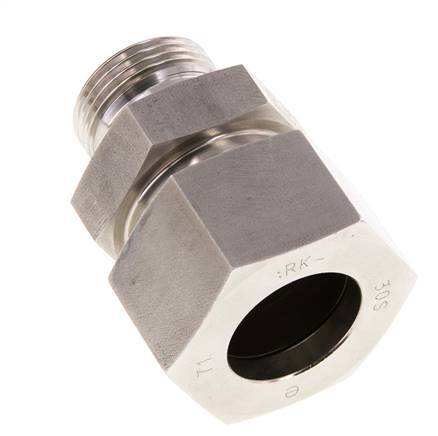 G 1'' Male x 30S Anneau de coupe droit en acier inoxydable avec joint FKM 400 Bar DIN 2353