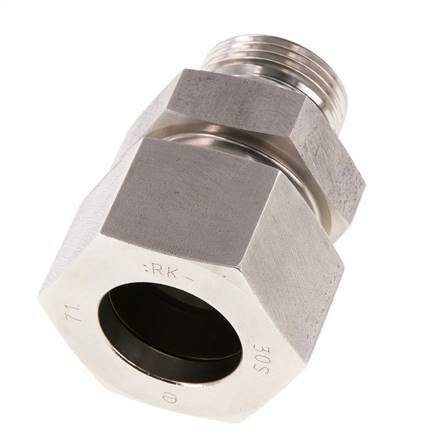 G 1'' Male x 30S Anneau de coupe droit en acier inoxydable avec joint FKM 400 Bar DIN 2353