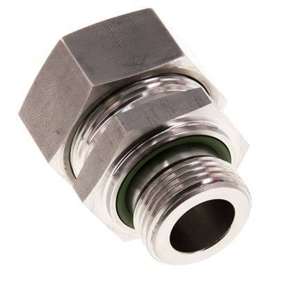 G 1'' mâle x 35L Bague coupante droite en acier inoxydable avec joint FKM 160 Bar DIN 2353