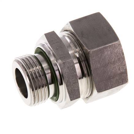 G 1'' mâle x 35L Bague coupante droite en acier inoxydable avec joint FKM 160 Bar DIN 2353