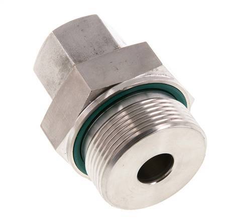 G 1 1/2'' mâle x 20S Bague coupante droite en acier inoxydable avec joint FKM 400 Bar DIN 2353