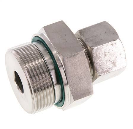 G 1 1/2'' mâle x 20S Bague coupante droite en acier inoxydable avec joint FKM 400 Bar DIN 2353