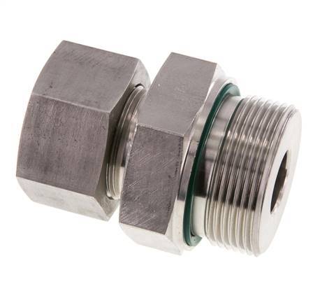 G 1 1/2'' mâle x 25S Bague coupante droite en acier inoxydable avec joint FKM 400 Bar DIN 2353