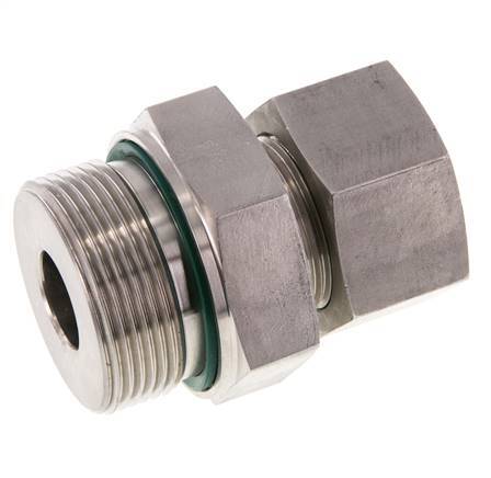 G 1 1/2'' mâle x 25S Bague coupante droite en acier inoxydable avec joint FKM 400 Bar DIN 2353