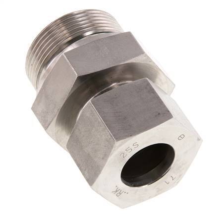 G 1 1/2'' mâle x 25S Bague coupante droite en acier inoxydable avec joint FKM 400 Bar DIN 2353